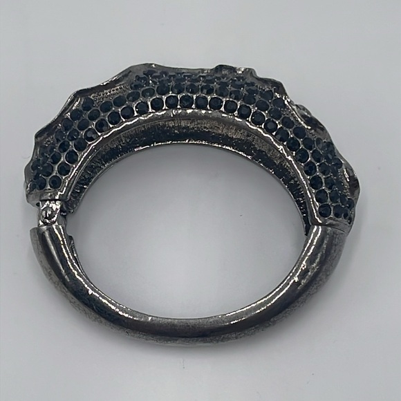 Crystal Rhinestone Evening Bangle Bracelet - Picture 5 of 9